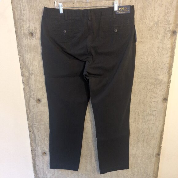NWT Polo Ralph Lauren Mens 38x32 (m 38x31) Black Chino Pants Straight Stretch - Picture 2 of 11